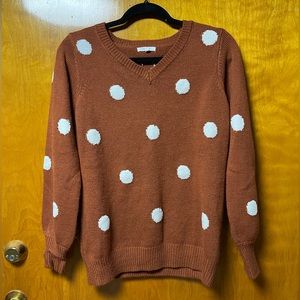 Polka Dot V-neck Sweater